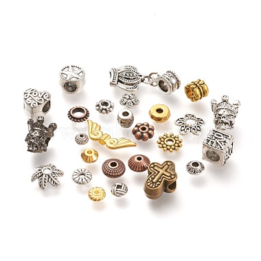 Mixed Color Mixed Shapes Alloy Spacer Beads