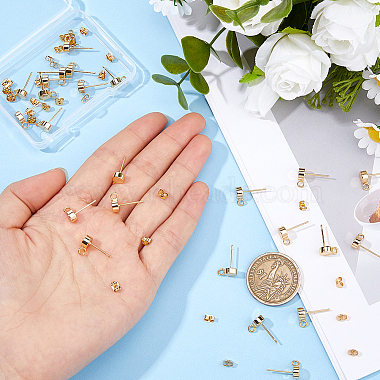 30Pcs Brass Stud Earring Findings(KK-HS0001-72B)-3
