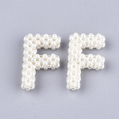 Handmade ABS Plastic Imitation Pearl Woven Beads(FIND-T039-18-F)-2