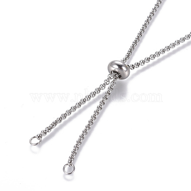 Adjustable 304 Stainless Steel Slider Bracelet/Bolo Bracelets Making(MAK-L026-03A-P)-3