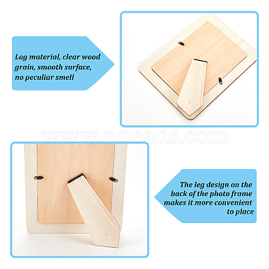 4Pcs Unfinished Natural Wood Photo Frames(WOOD-OC0002-55A)-4