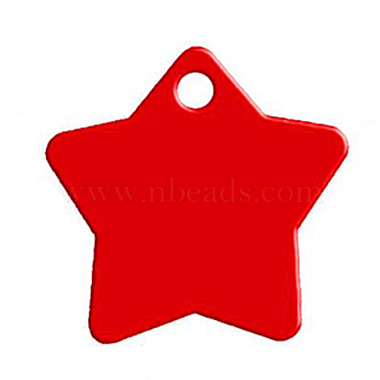 Crimson Star Aluminum Pendants