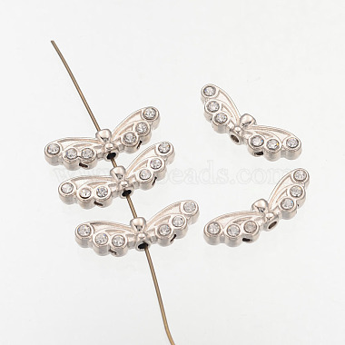 Platinum Clear Butterfly Alloy + Rhinestone Links