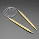 Резиновые провода бамбуковые круговой вязальные спицы(TOOL-R056-9.0mm-01)-1
