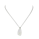 Natural Quartz Nugget Pendant Necklace with 304 Stainless Steel Chains(NJEW-JN04385-01)-2