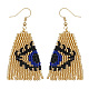 Glass Seed Beaded Dangle Earrings(UP1893-02)-1