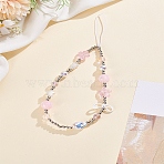 1Pc Alloy & PVC Flower Mobile Straps, Mobile Accessories Decoration, Colorful, 197mm(AJEW-LP0005-14)