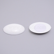 Extra Large Jewelry Sticker, Acrylic Stick-On Cabochon, with Self Adhesive, Oval, White, 30x41x8mm(SACR-WH0002-21A)