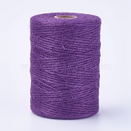 Jute Cord, Jute String, Jute Twine, for Jewelry Making, Purple, 2mm, about 200m/bundle(OCOR-WH0037-03H)