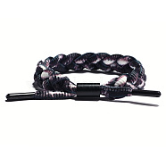 Adjustable Polyester Cord Braided Bracelets, with Alloy Findings, Colorful, 6-3/4 inch(17cm)(BJEW-P240-M10)