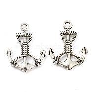 Alloy Pendants, Cadmium Free & Lead Free, Anchor, Antique Silver, 25x18.5x3mm, Hole: 2mm, about 769pcs/1000g(FIND-G065-08AS)
