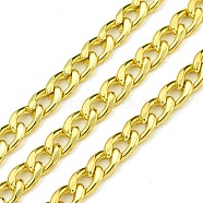 304 Stainless Steel Curb Chains, Unwelded, with Spool, Real 18K Gold Plated, 5.5x3.5x1.5mm(CHS-G036-01G)