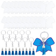 DIY Blank Keychain Making Kit, Including Alloy Split Key Rings with Chains, Acrylic Bowknot & Faux Suede Tassel Pendant Decorations, Mixed Color, 60Pcs/bag(DIY-SC0023-80)