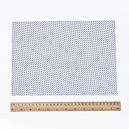 Polka Dot Pattern  Printed A4 Polyester Fabric Sheets, Self-adhesive Fabric, for Garment Accessories, White, 30x21.5x0.03cm(DIY-WH0158-63A-01)