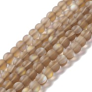 Synthetic Moonstone Beads Strands, Frosted, Round, Peru, 6mm, Hole: 1mm, about 60~64pcs/strand, 14.76''~15.55''(37.5~39.5cm)(G-E573-01A-07)