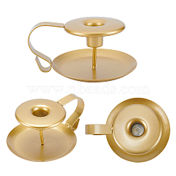 Iron Candle Holder, Perfect Home Party Decoration, Cup, Gold, 13.2x10.6x6cm, Hole: 2cm(AJEW-PH0001-14)