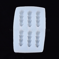 Food Grade DIY Silicone Molds, Fondant Molds, Baking Molds, Chocolate, Candy, Biscuits, UV Resin & Epoxy Resin Jewelry Making, Cream Shape, White, 10x7x1.2cm: Inner Diameter: 35x10mm(DIY-E028-10)