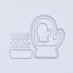 Carbon Steel Cutting Dies Stencils, for DIY Scrapbooking/Photo Album, Decorative Embossing DIY Paper Card, Glove, Matte Platinum Color, 93.5x114.5x0.8mm(DIY-K014-21)