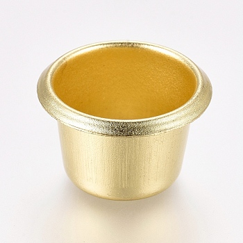 Iron Candle Cups, for Candle Making Tools, Golden, 28x17.5mm, Hole: 4.5mm