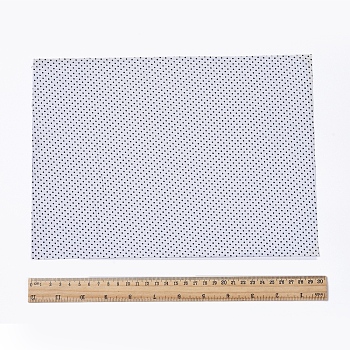 Polka Dot Pattern  Printed A4 Polyester Fabric Sheets, Self-adhesive Fabric, for Garment Accessories, White, 30x21.5x0.03cm
