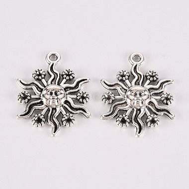 Antique Silver Sun Alloy Pendants