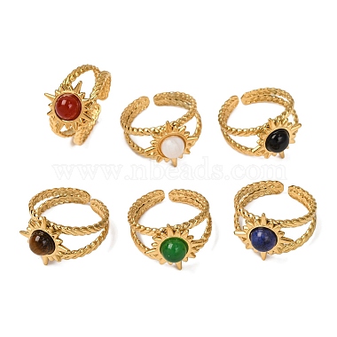 Sun Mixed Stone Finger Rings