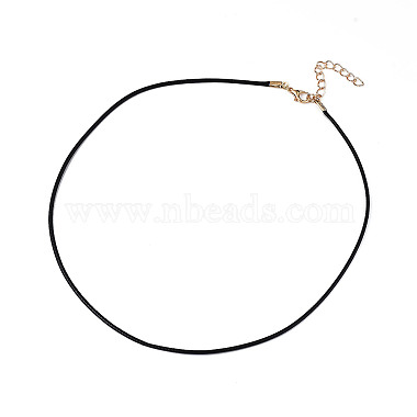 Waxed Cord Necklace Making with Iron Findings(X-NJEW-R229-1.5mm-G)-2