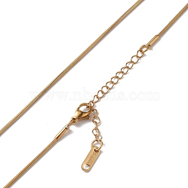 Ion Plating(IP) 304 Stainless Steel Round Snake Chain Necklace for Men Women(NJEW-K245-016C)-2