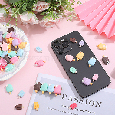 84Pcs 14 Styles Opaque Resin Imitation Food Cabochons(RESI-SC0002-76)-4