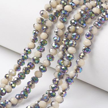 4mm Linen Rondelle Glass Beads