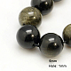 Chapelets de perles en obsidienne dorée naturelle(X-G-C068-6mm-9)-1