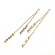 Brass Coreana Chain Tassel Big Pendants(X-KK-T032-167G)-2