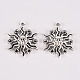 Tibetan Style Alloy Pendants Rhinestone Settings(TIBE-N010-70AS-RS)-1