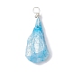 Electroplated Natural Quartz Crystal Dyed Pendants(PALLOY-JF02324-04)-3