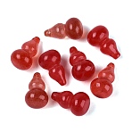 Dyed Natural White Jade Pendants, Gourd Charms, Crimson, 20.5x12x12mm, Hole: 0.9~1.2mm(G-Q601-42A)