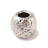 Tibetan Style Alloy European Beads Rhinestone Settings, Lead Free & Cadmium Free, Round, Antique Silver, 10.5x9mm, Hole: 4.5mm, Fit for 0.7mm Rhinestone(TIBE-Q090-65AS)