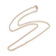 Unisex Vacuum Plating 304 Stainless Steel Curb Chain/Twisted Chain Necklaces, with Lobster Claw Clasps, Golden, 23.4 inch(59.5cm)(X-STAS-D0002-34G)