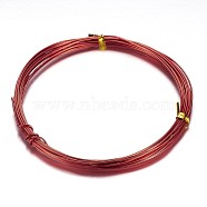 Round Aluminum Craft Wire, for Beading Jewelry Craft Making, Red, 18 Gauge, 1mm, 10m/roll(32.8 Feet/roll)(AW-D009-1mm-10m-23)