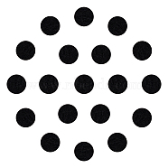 Self-adhesive Felt Fabric Circles, for DIY Projects, Flat Round, Black, 11.5x1mm(DIY-FG0001-30A)