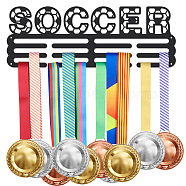 Iron Medal Hanger Holder Display Wall Rack, with Screws, Football, 400x150mm(ODIS-WH0021-819)