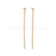 Brass Flat Head Pins, Cadmium Free & Lead Free, Real 18K Gold Plated, 25mm, Head: 1.7mm, Pin: 0.6mm, 22 Gauge(KK-WH0058-03B-G01)