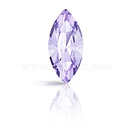 Preciosa&reg MAXIMA Crystal Fancy Stones, Czech Crystal, 435 14 615 Navette(Horse Eye), Dura Foiling, 20310 Violet, 15x7mm(Y-PRC-FG15-20310)