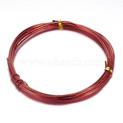 Round Aluminum Craft Wire, for Beading Jewelry Craft Making, Red, 18 Gauge, 1mm, 10m/roll(32.8 Feet/roll)(AW-D009-1mm-10m-23)