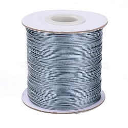 Waxed Polyester Cord, Bead Cord, Dark Gray, 0.5mm, about 185yards/roll(YC-0.5mm-113)