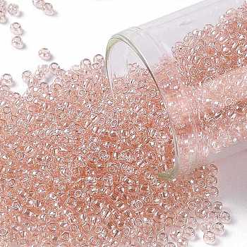 TOHO Round Seed Beads, Japanese Seed Beads, (106) Transparent Luster Rosaline, 11/0, 2.2mm, Hole: 0.8mm, about 50000pcs/pound