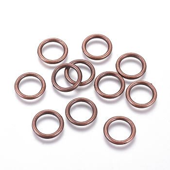 CCB Plastic Linking Rings, Ring, Red Copper, 12x2mm, Inner Diameter: 8.5mm