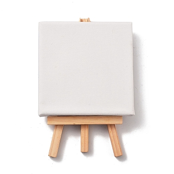 Folding Wooden Easel Sketchpad Settings, Kids Learning Education Toys, White, 100x100x18mm, 147mm