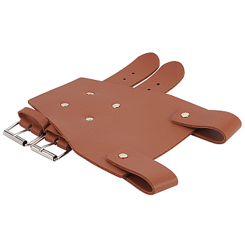 PU Leather Dagger Blade Cover, Holster, with Iron Finding, Sienna, 195x220mm, Inner Diameter: 14x30mm