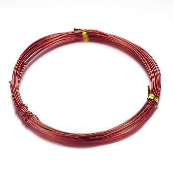 Round Aluminum Craft Wire, for Beading Jewelry Craft Making, Red, 18 Gauge, 1mm, 10m/roll(32.8 Feet/roll)