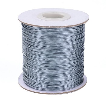 Waxed Polyester Cord, Bead Cord, Dark Gray, 0.5mm, about 169.51~174.98 Yards(155~160m)/Roll